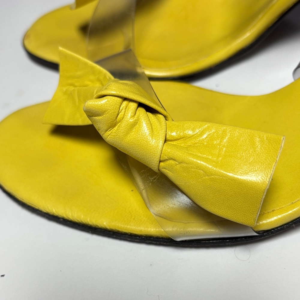 Versani Yellow Heels Sandals Women Size 8 1/2 - Picture 8 of 16